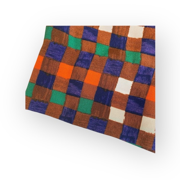 Duro Olowu 𑁍 Window Pane Print Plaid Shorts 𑁍 Wild Red Multicolor 𑁍 XS S 4 𑁍 - Picture 5 of 16